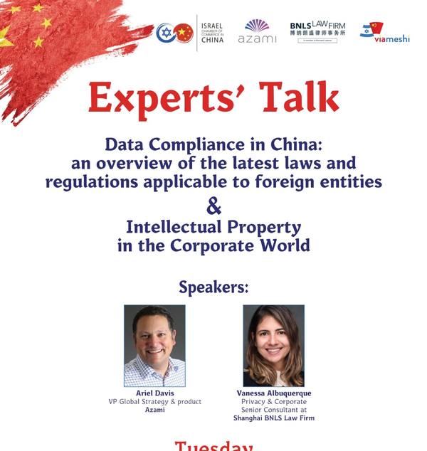 Experts talk China Data regulations and IP in China IsCham China on